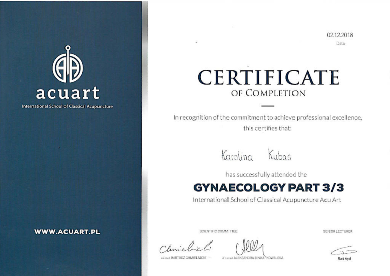 certyfikat ginekologia część 3